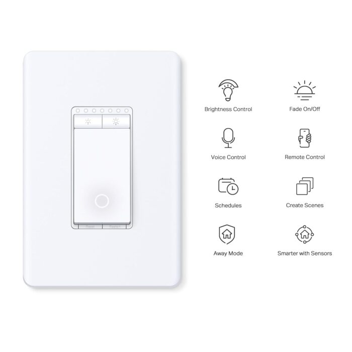 TP-Link Tapo Smart Dimmer Switch, Single Pole, Neutral Wire Required, 2.4GHz Wi-Fi Light Switch Compatible with Alexa and Google Home, UL Certified, No Hub Required, White, Tapo S500D(4-Pack) - Image 2