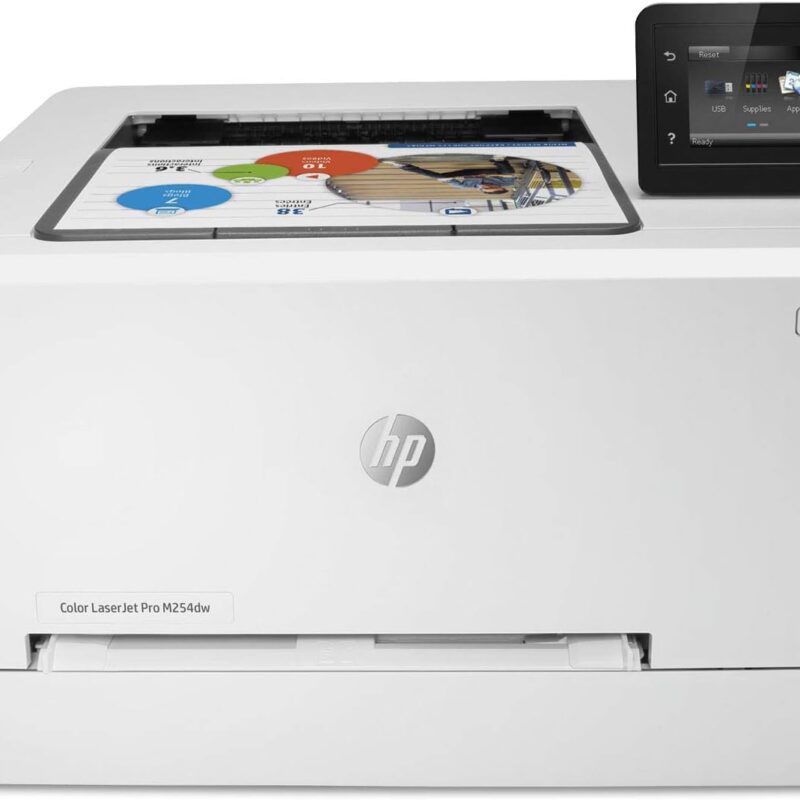 HP LaserJet Pro M254dw Wireless Color Laser Printer, Works with Alexa (T6B60A)