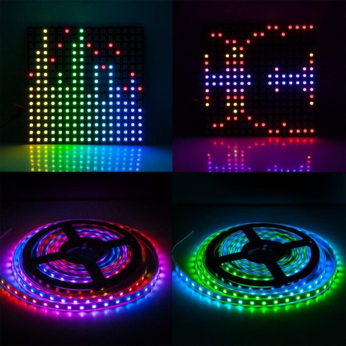 BTF-LIGHTING FCOB RGB WS2811 IC WS2812B WS2811 WS2813 SP107E Music Bluetooth Full Color Controller Support Almost All The LED IC Chip Suit for LED Strip,Matrix Panel,Module Buli-in Mic/AUX Input - Image 6