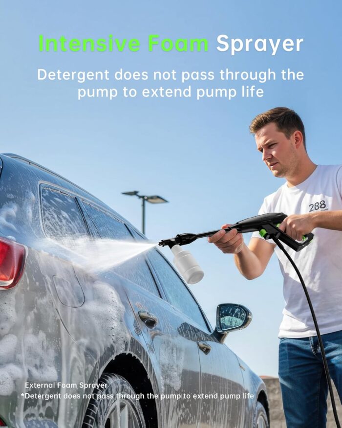 Pressure Washer, 4200PSI 2.6 GPM Power Washer with Foam Cannon 23FT Hose PATOOLIO Electric High Pressure Washer for Fences, Patios, Decks, Patios and Cars Powerwasher - Image 3