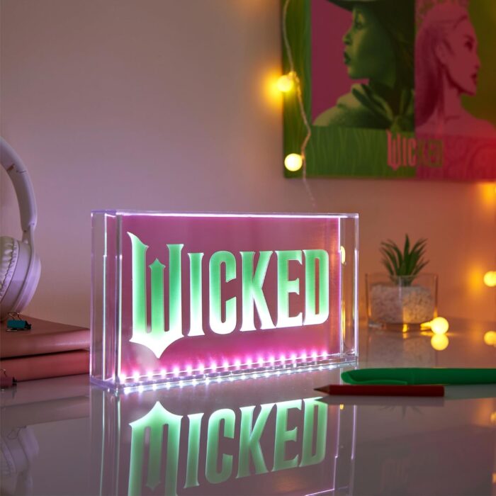 Wicked Logo Acrylic Light Up Neon Sign for Wall or Table, 9"W x 5"H x 1.8"D - Image 5