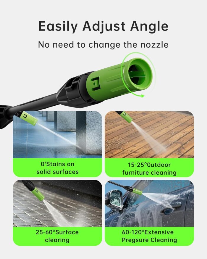 Pressure Washer, 4200PSI 2.6 GPM Power Washer with Foam Cannon 23FT Hose PATOOLIO Electric High Pressure Washer for Fences, Patios, Decks, Patios and Cars Powerwasher - Image 4