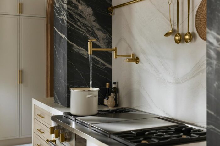 Kohler K-35745-2MB Wall Mount Contemporary Style Pot Filler, Vibrant Brushed Moderne Brass - Image 5