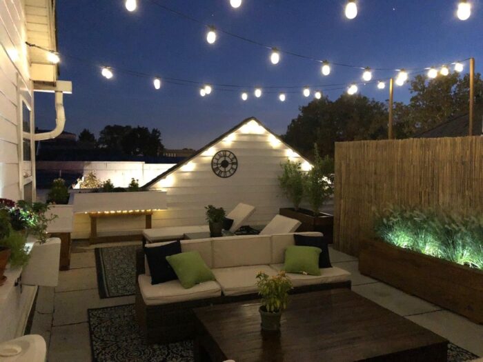 Brightech Ambience Pro Solar Powered Outdoor String Lights, 27 ft Commercial Grade Waterproof Patio Lights, 12 Edison Bulbs, Shatterproof LED String Lights for Outside, Porch - 1W Soft White - Image 6