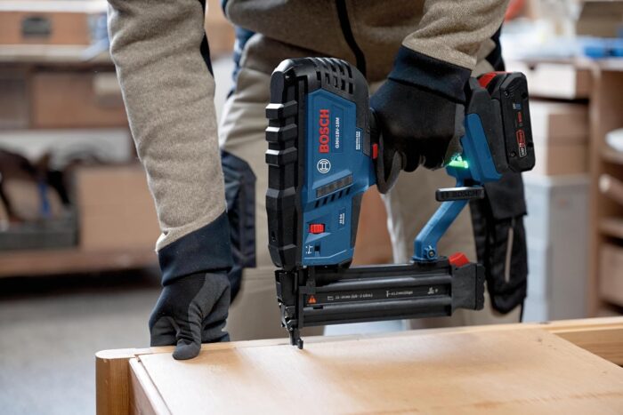 BOSCH GNH18V-18MN 18V Brushless 18-Gauge Brad Nailer - Cordless Power, Fastens up to 2,000 Nails per Charge, One-Handed Activation, Tool-Free Jam Clearing, Double LED Light (Bare Tool) - Image 3