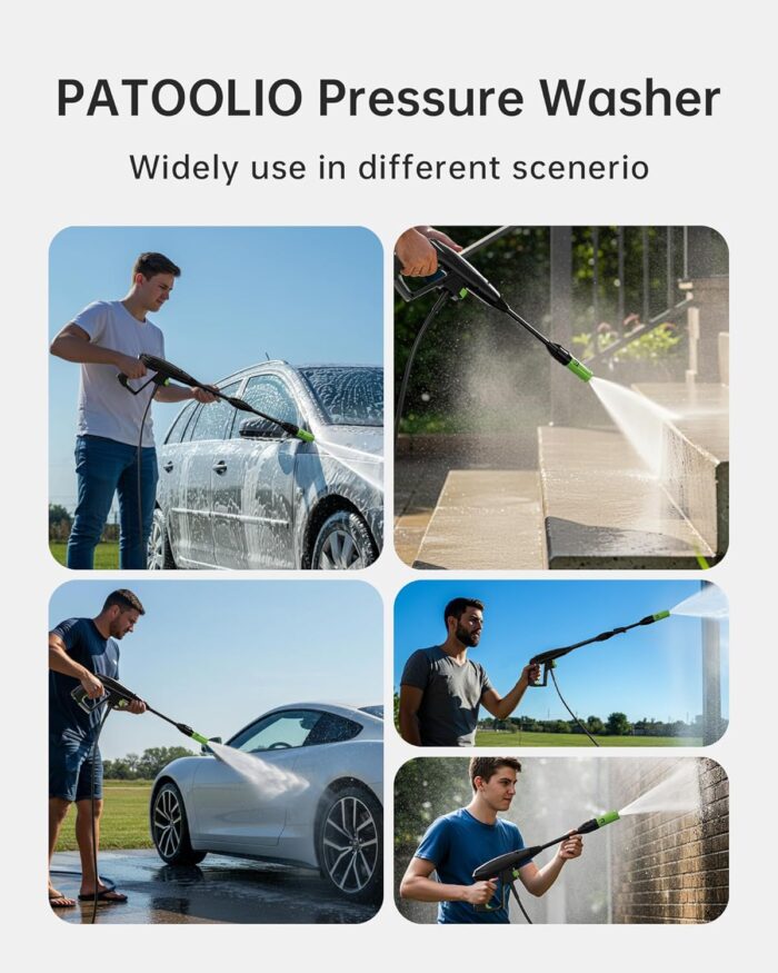 Pressure Washer, 4200PSI 2.6 GPM Power Washer with Foam Cannon 23FT Hose PATOOLIO Electric High Pressure Washer for Fences, Patios, Decks, Patios and Cars Powerwasher - Image 6