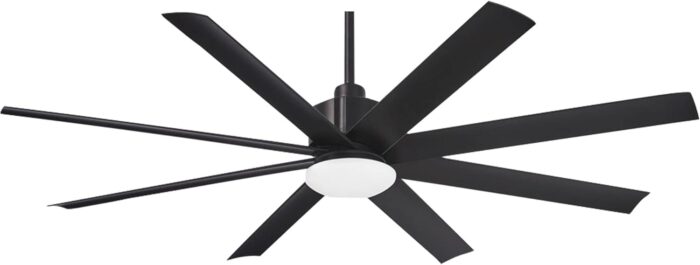 MINKA-AIRE F888L-CL Slipstream 65 Inch Outdoor Ceiling Fan with Dimmable LED Light and DC Motor in Coal Finish