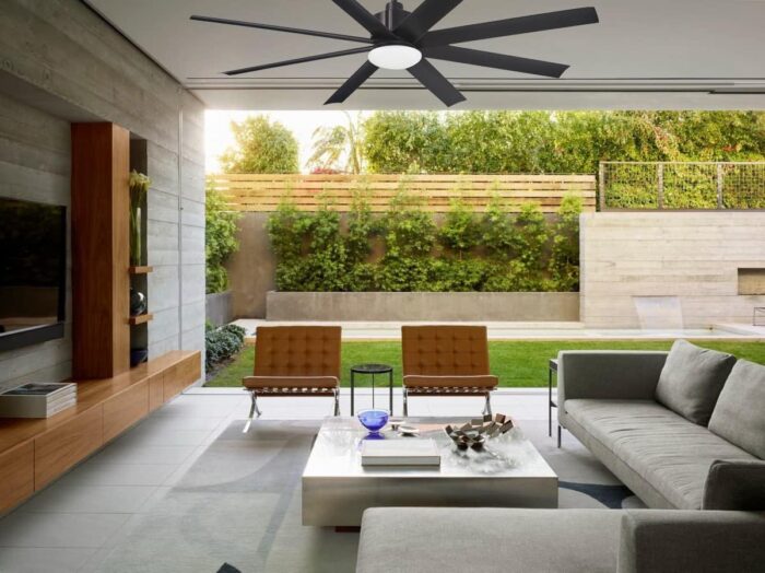 MINKA-AIRE F888L-CL Slipstream 65 Inch Outdoor Ceiling Fan with Dimmable LED Light and DC Motor in Coal Finish - Image 6