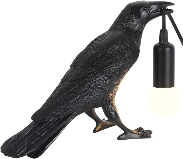 Crow Lamp - Raven Lamp Adjustable Brightness with Bulb，Bird lamp，Crow Light Decor for Bedside Bedroom Living Room Decor - Image 9