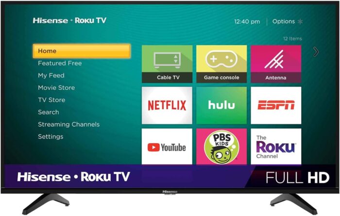 Hisense 40H4F 40-Inch LED Roku Smart TV with Alexa Compatibility (2020) (Renewed)