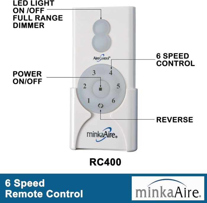 MINKA-AIRE F888L-CL Slipstream 65 Inch Outdoor Ceiling Fan with Dimmable LED Light and DC Motor in Coal Finish - Image 5