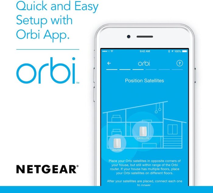 NETGEAR Orbi Home Mesh WiFi System (RBK50) (Renewed) - Image 4