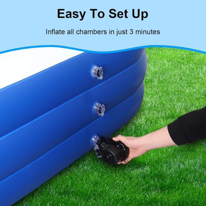Inflatable Pool for Kids and Adults, 120" X 72" X 22" Oversized Thickened Family Swimming Pool for Toddlers, Outdoor, Garden, Backyard, Summer Water Party - Image 6