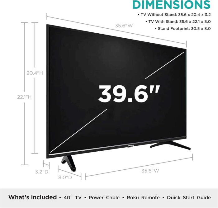 Hisense 40H4F 40-Inch LED Roku Smart TV with Alexa Compatibility (2020) (Renewed) - Image 5