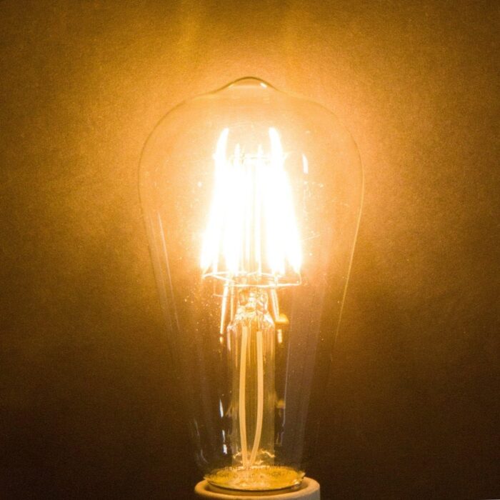 Simba Lighting LED Edison Vintage Filament ST21 (ST64) Light Bulbs (6 Pack) 6W Dimmable 60W Equivalent Clear Glass Decorative Antique Retro, Standard Medium E26 Base, Warm White 2700K - Image 5