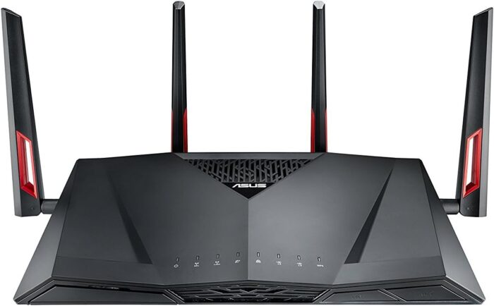 ASUS AC3100 WiFi Gaming Router (RT-AC88U) - Dual Band Gigabit Wireless Router, WTFast Game Accelerator, Streaming, AiMesh Compatible, Included Lifetime Internet Security, Adaptive QoS, MU-MIMO