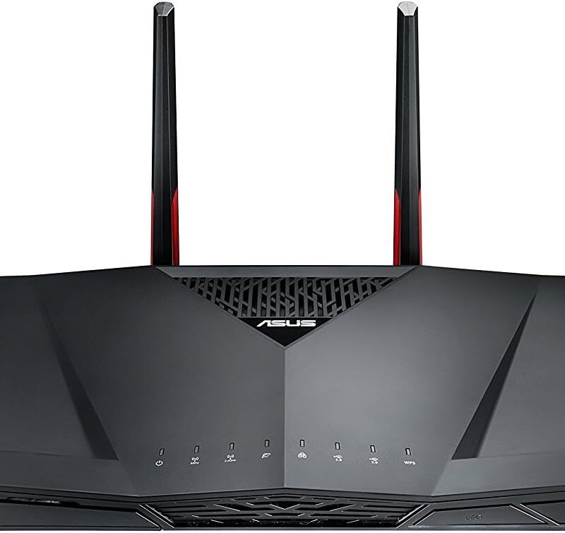 ASUS AC3100 WiFi Gaming Router (RT-AC88U) - Dual Band Gigabit Wireless Router, WTFast Game Accelerator, Streaming, AiMesh Compatible, Included Lifetime Internet Security, Adaptive QoS, MU-MIMO
