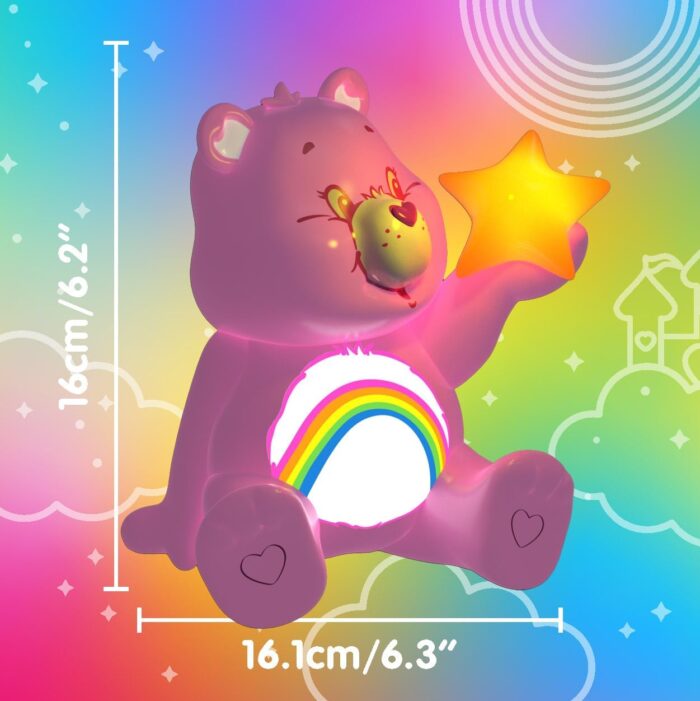 Paladone Care Bears Cheer Bear GloBuddies Night Light, Officially Licensed 3D LED Mood Lamp, Battery Powered Bedroom & Desk Décor, Collectible Gift for Pop Culture Fans - Image 6
