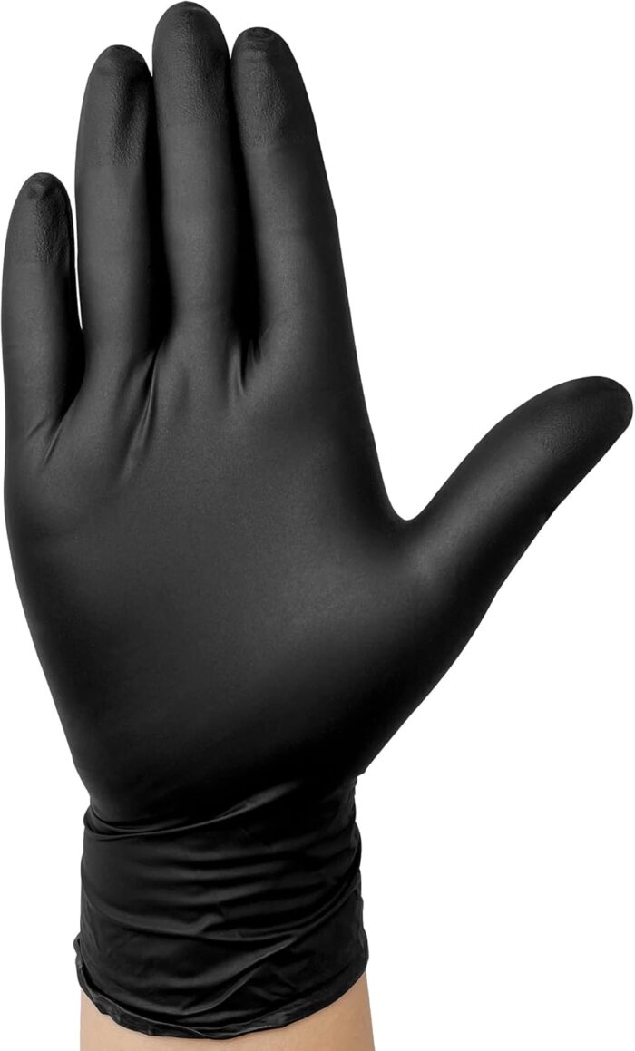 TitanFlex Disposable Nitrile Exam Gloves, 6-mil, Black, Heavy Duty Disposable Gloves, Cooking Gloves, Latex Free, Powder Free - Image 8
