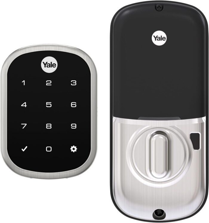 Yale Security Deadbolt Lock, Satin Nickel Keyless Non-Connected Entry Door Lock with Digital Keypad Touchscreen for Code Entry, ‎YRD256-NR-619