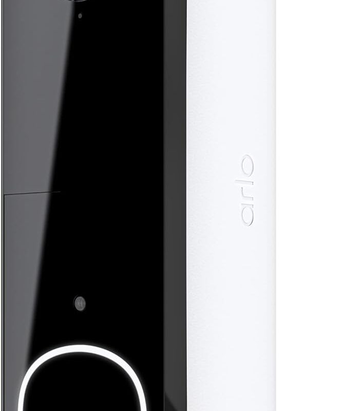 Arlo Video Doorbell 2K | 2nd Gen | Wire-Free/Wired Option, 2-Way Audio, Night Vision, Head to Toe Video View, Integrated Siren | Live Stream | Real Time Notifications |180 Deg Wide View, White