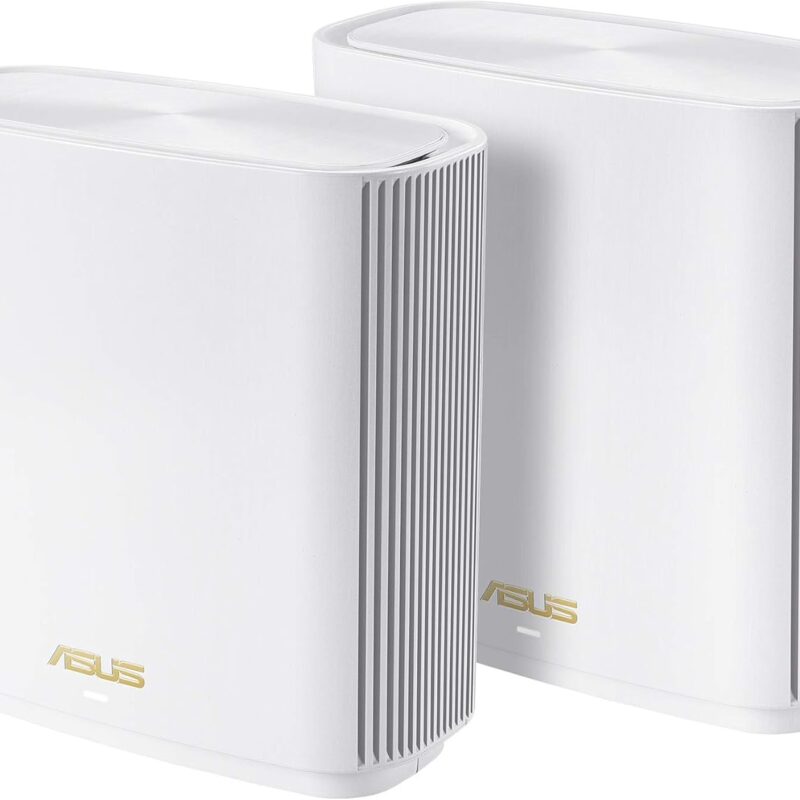 ASUS ZenWiFi AX6600 Tri-Band Mesh WiFi 6 System (XT8 2PK) - Whole Home Coverage up to 5500 sq.ft & 6+ rooms, AiMesh, Included Lifetime Internet Security, Easy Setup, 3 SSID, Parental Control, White