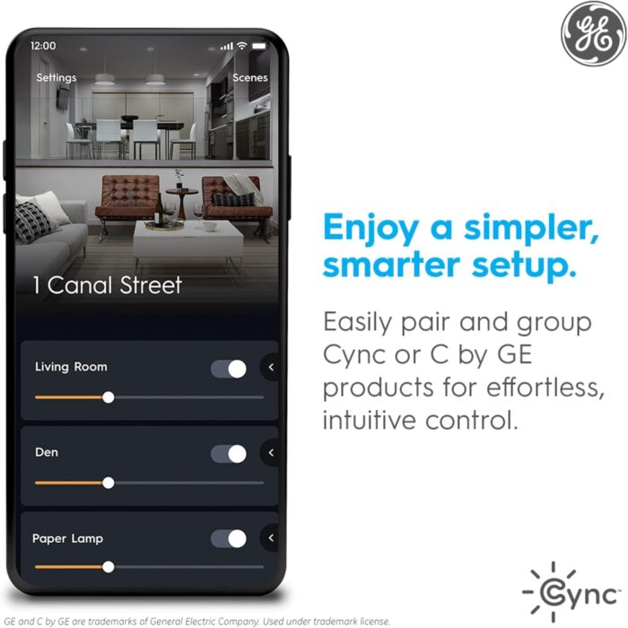 Cync GE A19 Smart LED Light Bulbs, Room Decor Aesthetic Color Changing WiFi Lights, LED Indoor Light Bulb, Compatible with Alexa and Google (2 Pack) - Image 8