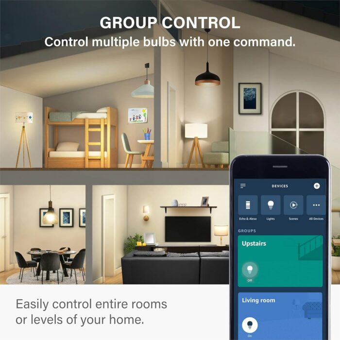 Sengled Alexa Light Bulb, Bluetooth Mesh Smart Light Bulbs, Smart Bulbs That Work with Alexa Only, Dimmable LED Bulb E26 A19, 60W Equivalent Soft White 800LM, Certified for Humans Device, 4 Pack - Image 8