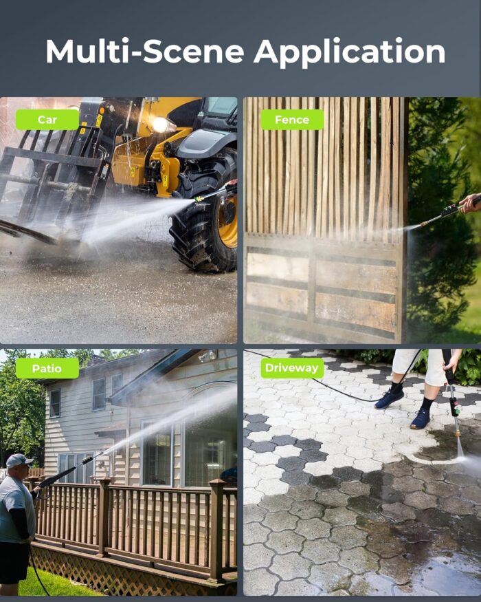 Pressure Washer, 4800PSI 3.0 GPM Max Power Washer Power washers Electric Powered, High Pressure Washer with Foam Cannon for Cars, Fences, Patios, Decks, Patios and Driveway Powerwasher - Image 6