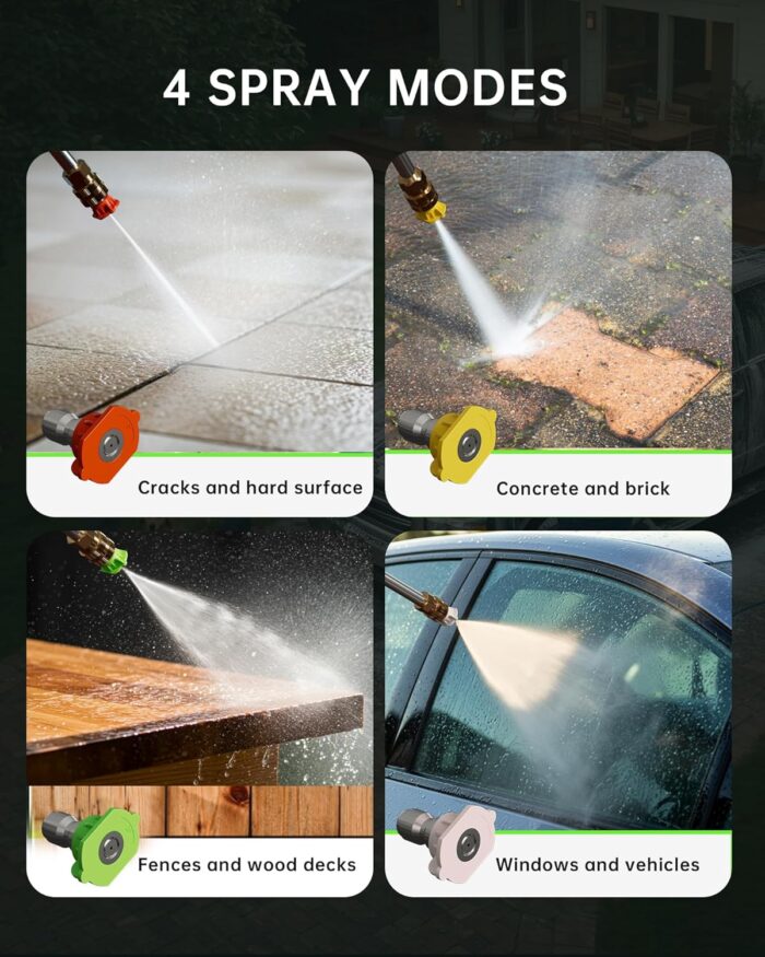 Pressure Washer, 4800PSI 3.0 GPM Max Power Washer Power washers Electric Powered, High Pressure Washer with Foam Cannon for Cars, Fences, Patios, Decks, Patios and Driveway Powerwasher - Image 4