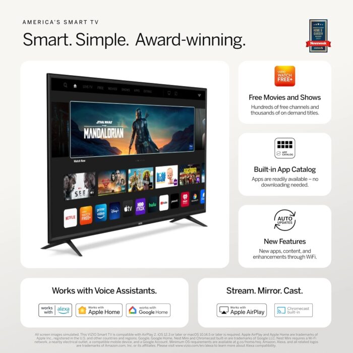 VIZIO 43-inch D-Series Full HD 1080p Smart TV with Apple AirPlay and Chromecast Built-in, Alexa Compatibility, D43f-J04, 2022 Model - Image 5