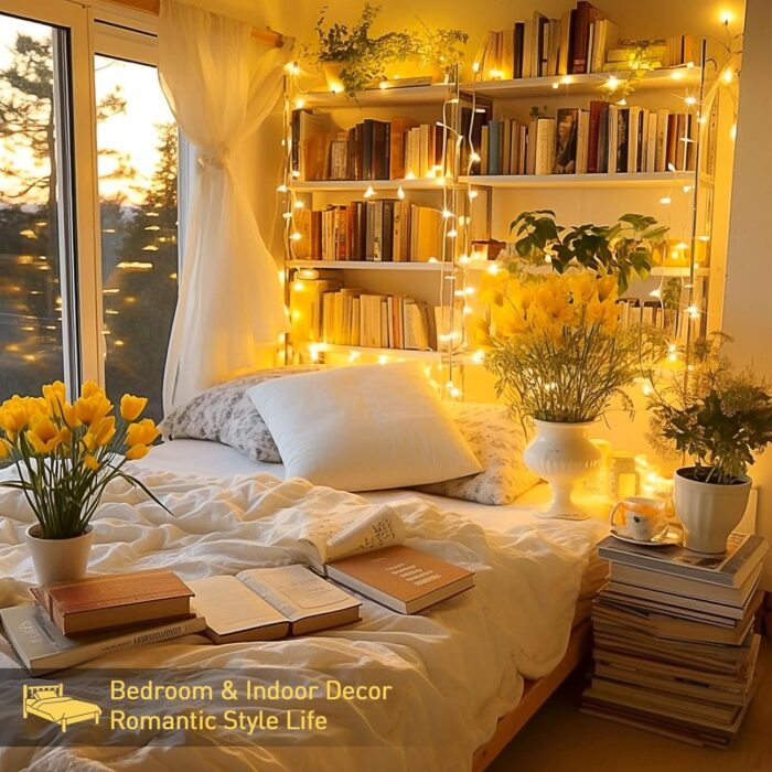 JMEXSUSS 200 LED String Lights Indoor Outdoor Clear Wire, Connectable Warm White Christmas Lights for Bedroom, 66 Ft Twinkle Fairy Classroom Light Plug in for Home Wedding Tree Yard Patio Decor - Image 7