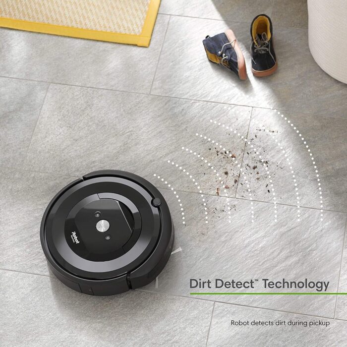 iRobot Roomba E5 (5150) Robot Vacuum - Wi-Fi Connected, Compatible with Alexa, Ideal for Pet Hair, Carpets, Hard, Self-Charging Robotic Vacuum, Black (Renewed) - Image 6