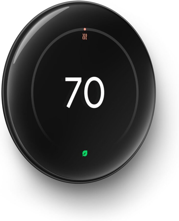 Google Nest Learning Thermostat (4th Gen, 2024) with Nest Temperature Sensor - Energy Saving Smart Thermostat - Works with Alexa, Apple HomeKit and Google Home App - Polished Obsidian - Image 2