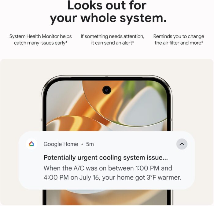 Google Nest Learning Thermostat (4th Gen, 2024) with Nest Temperature Sensor - Energy Saving Smart Thermostat - Works with Alexa, Apple HomeKit and Google Home App - Polished Obsidian - Image 6
