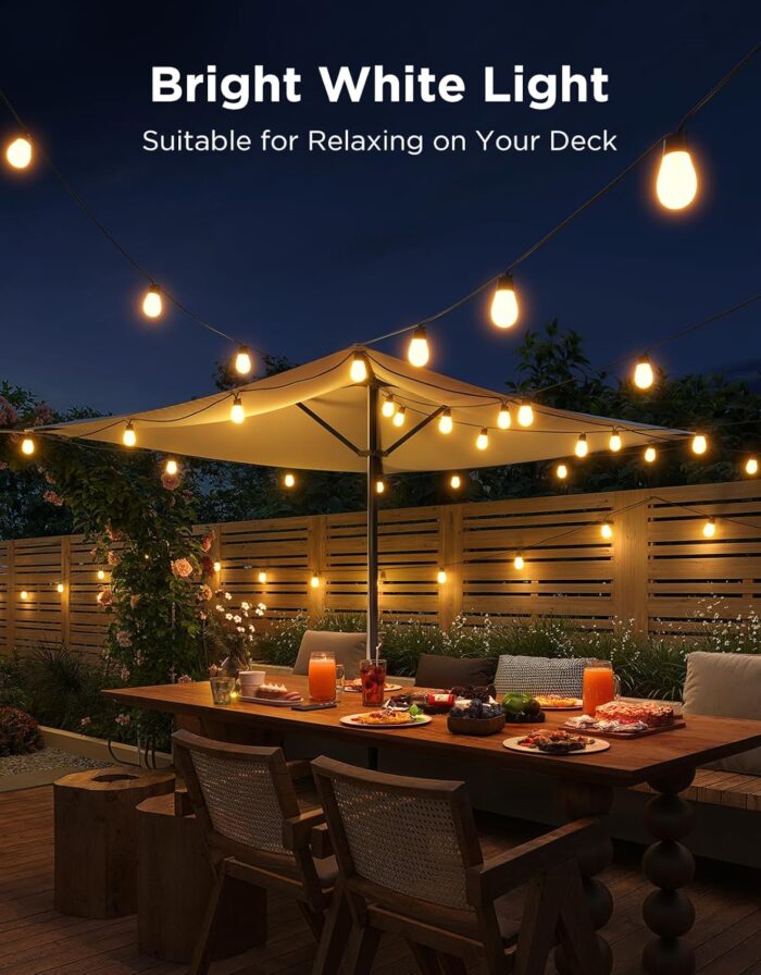 Govee S14 Bulb Outdoor String Lights 2, 48ft Smart RGBIC Warm White Patio Lights with 15 LED Bulbs, 111 Scene Modes for Outdoor Decor, Works with Alexa, Google, Matter, APP Control, IP66 Waterproof - Image 5