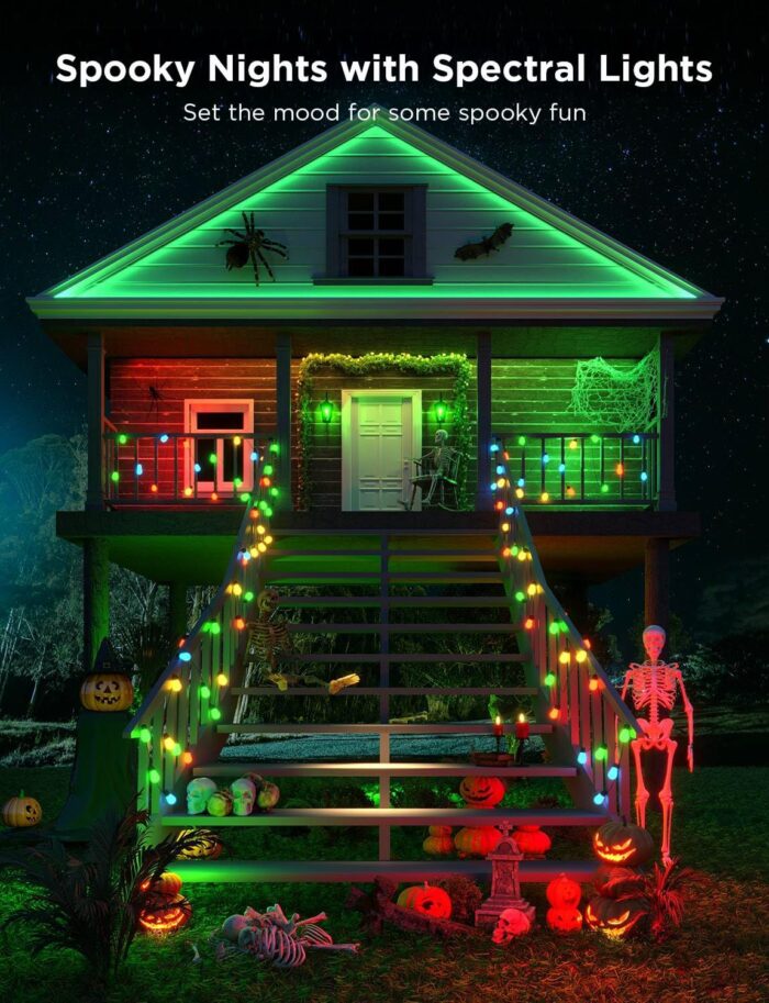 Govee S14 Bulb Outdoor String Lights 2, 48ft Smart RGBIC Warm White Patio Lights with 15 LED Bulbs, 111 Scene Modes for Outdoor Decor, Works with Alexa, Google, Matter, APP Control, IP66 Waterproof - Image 2