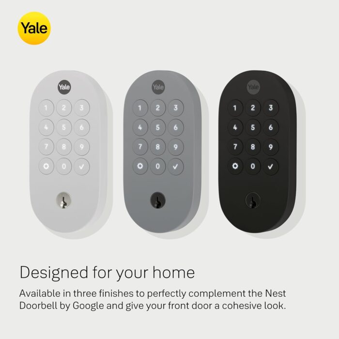 Yale Matte Black Keyed Deadbolt Smart Lock with Google Matter, YRD510-MT1-BLK - Image 6
