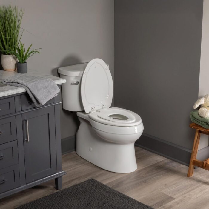 Mayfair NextStep2 Slow-Close Toilet Seat with Built-In Toddler Potty Training Seat, Removable, White, Elongated - Image 13