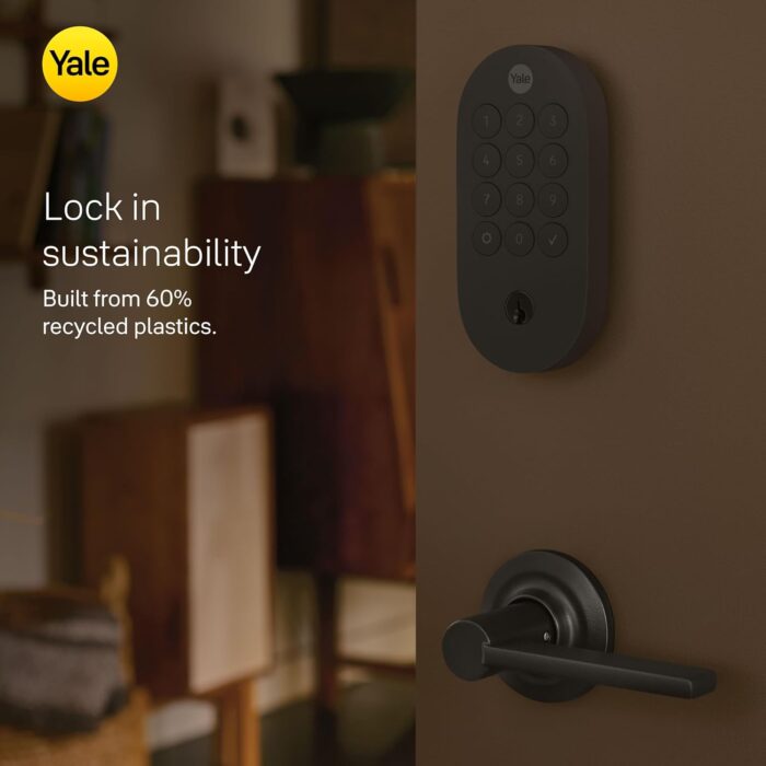 Yale Matte Black Keyed Deadbolt Smart Lock with Google Matter, YRD510-MT1-BLK - Image 5