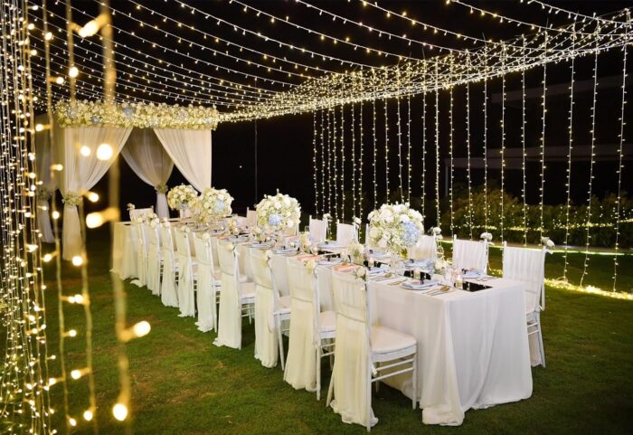 Solhice LED Curtain Lights Outdoor 40ft x10ft, 800 LED Plug in Hanging String Lights Indoor, Christmas Twinkle Lights Backdrop for Outside Backyard Patio Wedding Décor, Warm White (Not Connectable) - Image 8